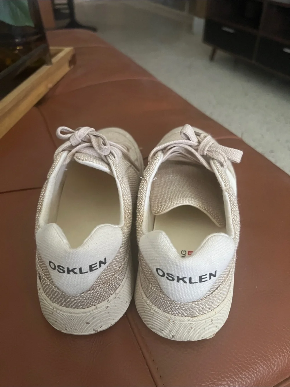 Osklen Casual Low-Top  Sneakers in Light Beige with cream accent
